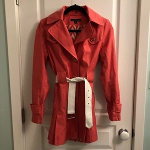 Via Spiga xs cotton blend coat/raincoat with hood